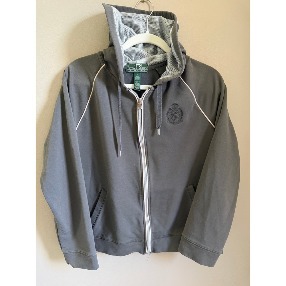 Lauren Ralph Lauren Active Gray Hoodie Size Large Athleisure